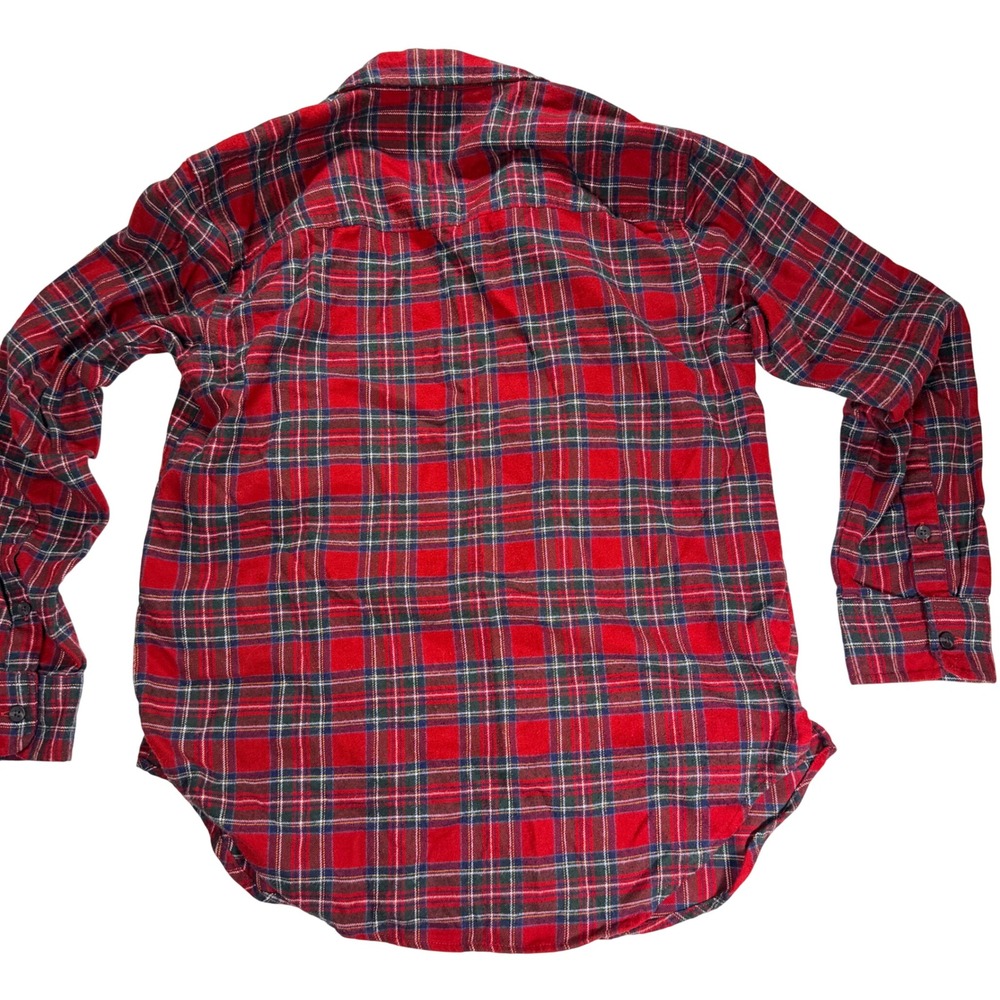 Abercrombie & Fitch Soft Collection Red Plaid Flannel Shirt Women XS Long Sleeve - Picture 2 of 16